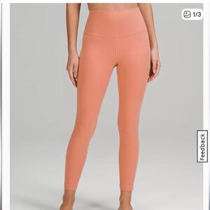 Lulu lemon high rise legging coral. worn once